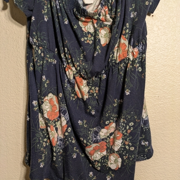 Persepsion Maternity Floral Navy Top Size Xl Pre-owned - Picture 3 of 6